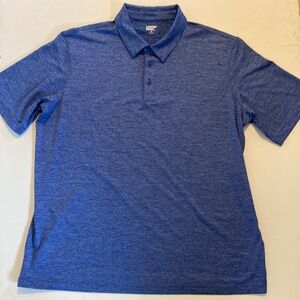 Land's End Men's XL Rapid Dry Space Dye Porformance Polo - Blue - Pre Owned